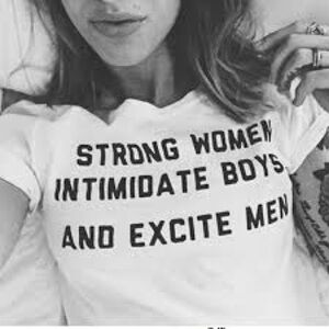 Rebel Soul Collective Strong Women Intimidate Boys Graphic White Tee Tshirt